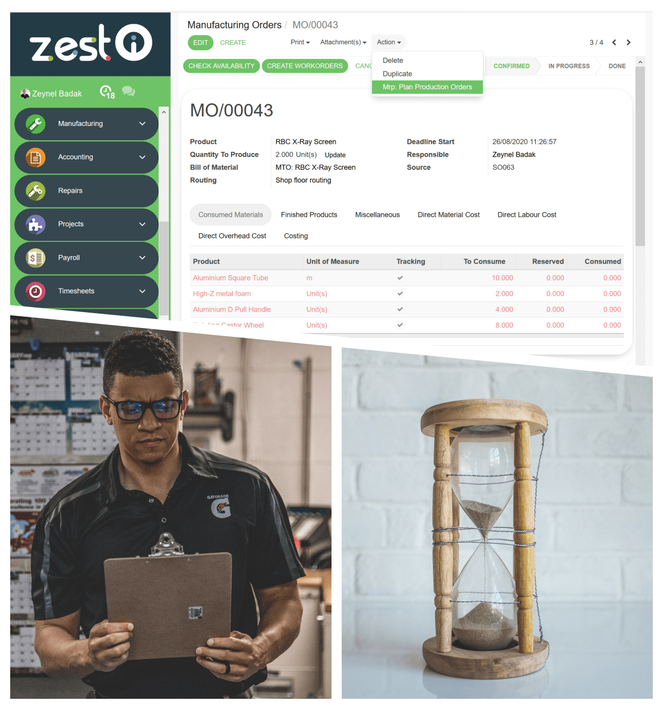 ZEST Cloudsuite - Cloud MRP ERP software manufacturing